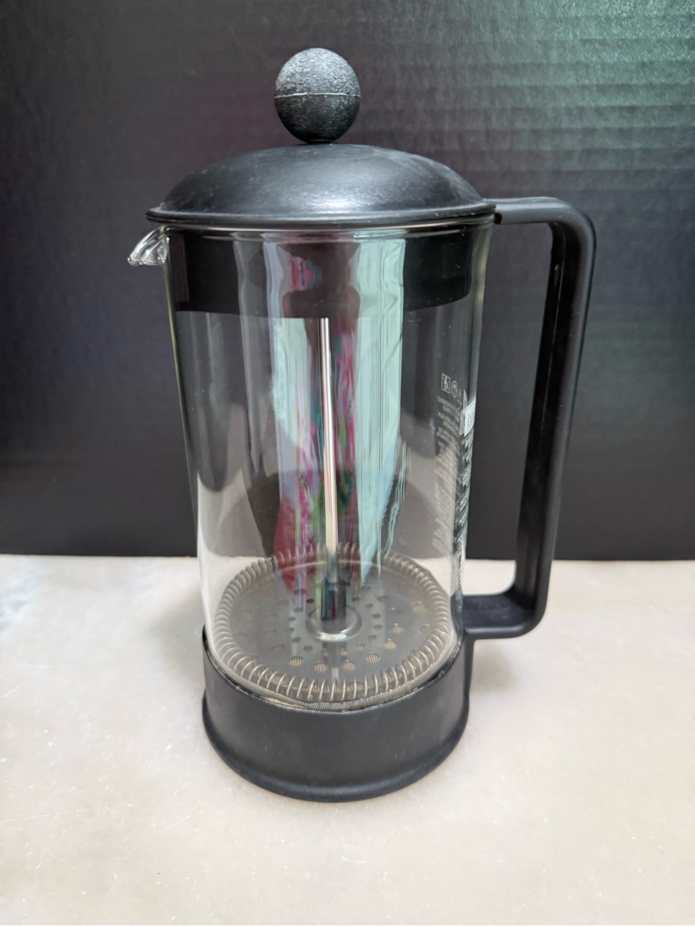 Bodum Brazil 8 Cup 34oz French Press Coffee Maker Black: Glass Carafe,